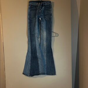 Flying Monkey Two-Tone Flare Jeans